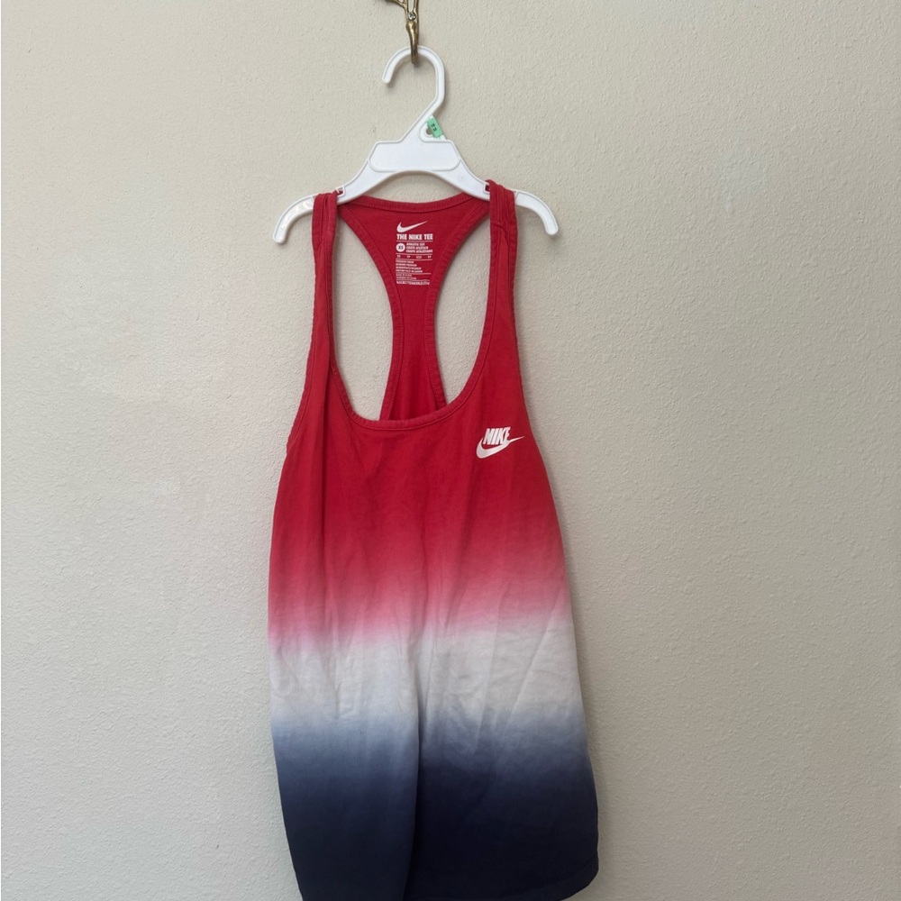 Nike Red and Blue tank top tie-dye